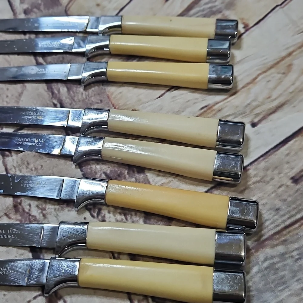 Eight Steak Knives- Vintage Carvel Hall‎ by Brindel
